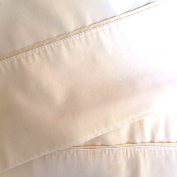 Vintage JP Stevens Twin Sheet Set 3pc Yellow Percale No Iron USA Made - Picture 2 of 7